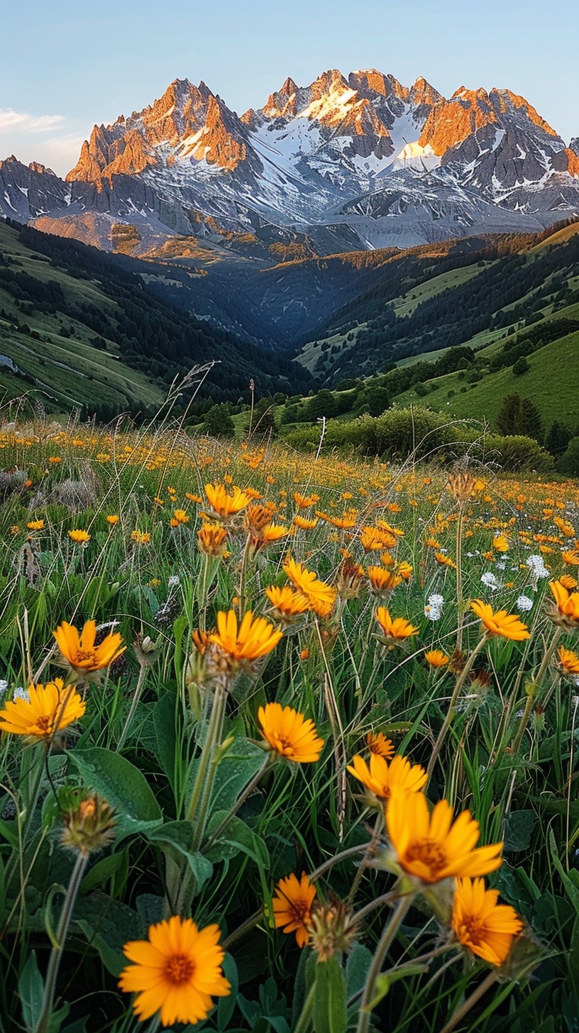 Free Mountain Flower Sunrise Image - Mountain, Sunrise, Flowers ...