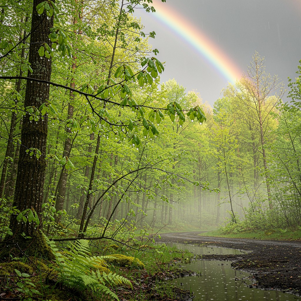 Free Rainbow Forest Magic Image - Nature, Rainbow, Forest | Download at ...