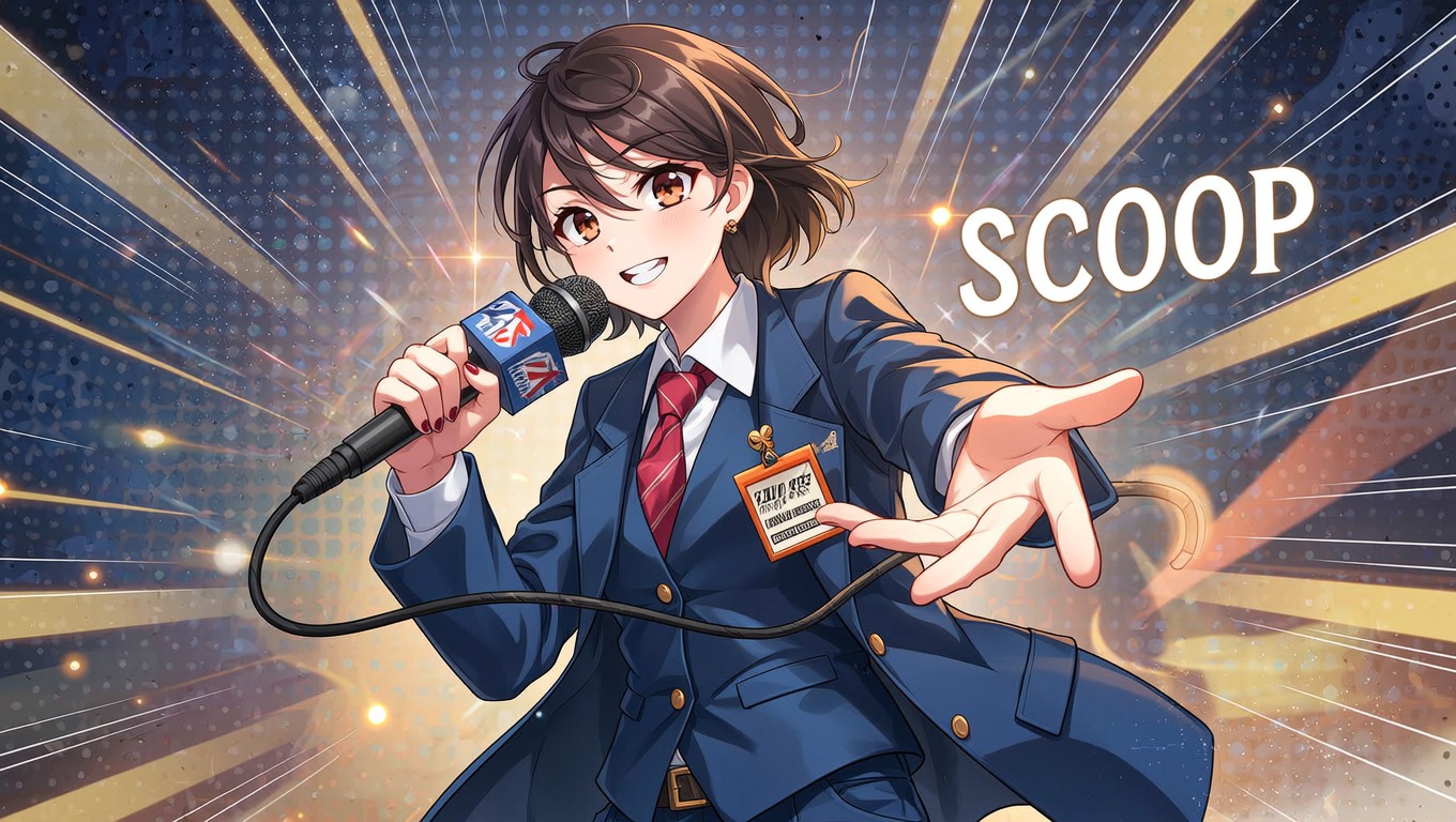 Reporter Animation Guko Free Breaking News Reporter Image - Journalist, Reporter, Anime ...