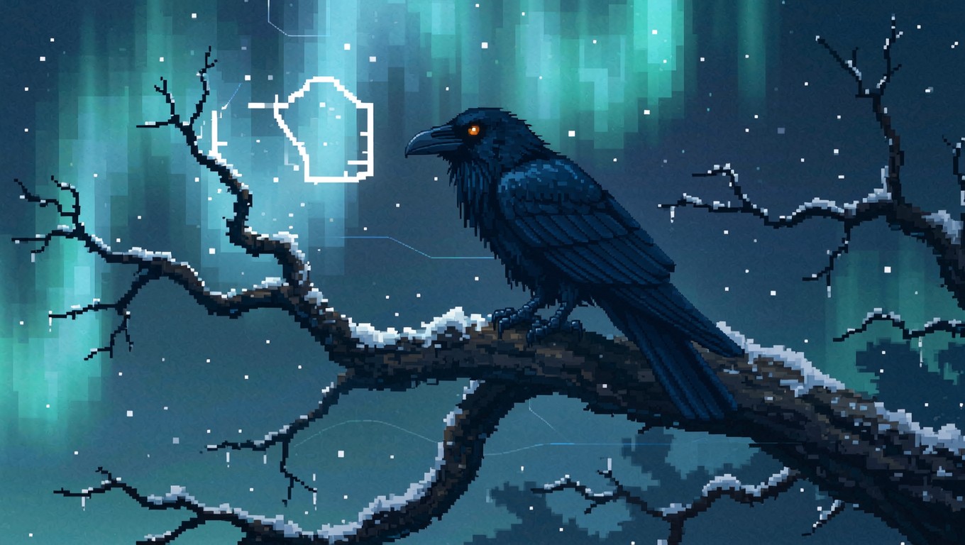 Free Nordic Raven Silhouette Image - Raven, Pixel, Art | Download at ...