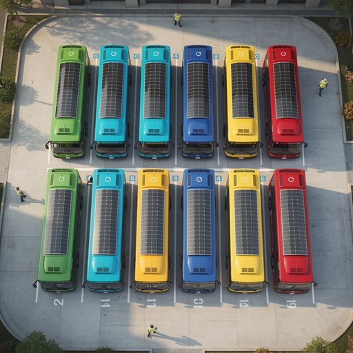 Free Solar-Powered Bus Fleet Image - Buses, Electric, Solar | Download ...