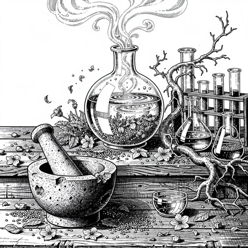 Free Botanical Extraction Art Image - Apothecary, Botanical ...