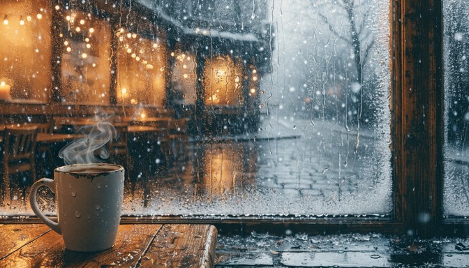 Free Cozy Rainy Cafe Image - Cafe, Coffee, Rain | Download at StockCake