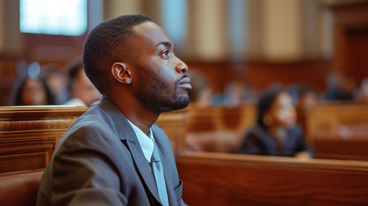 Free Focused Courtroom Participant Image - Courtroom, Man, Attentive ...