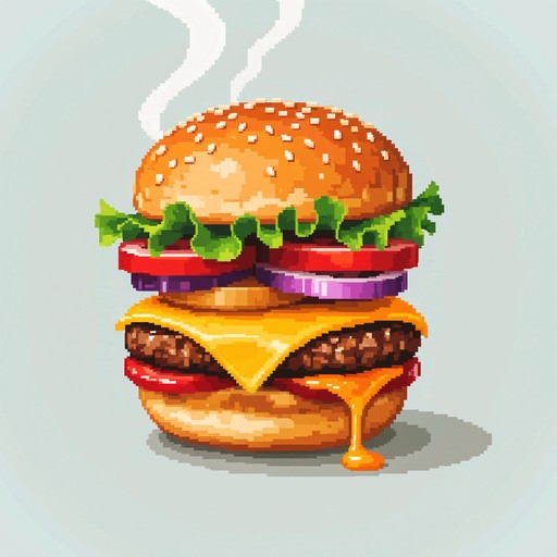 Free Layered Pixel Burger Image - Burger, Cheeseburger, Pixel ...