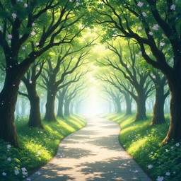 Free Enchanted Forest Path Image - Forest, Path, Sunbeams | Download at ...