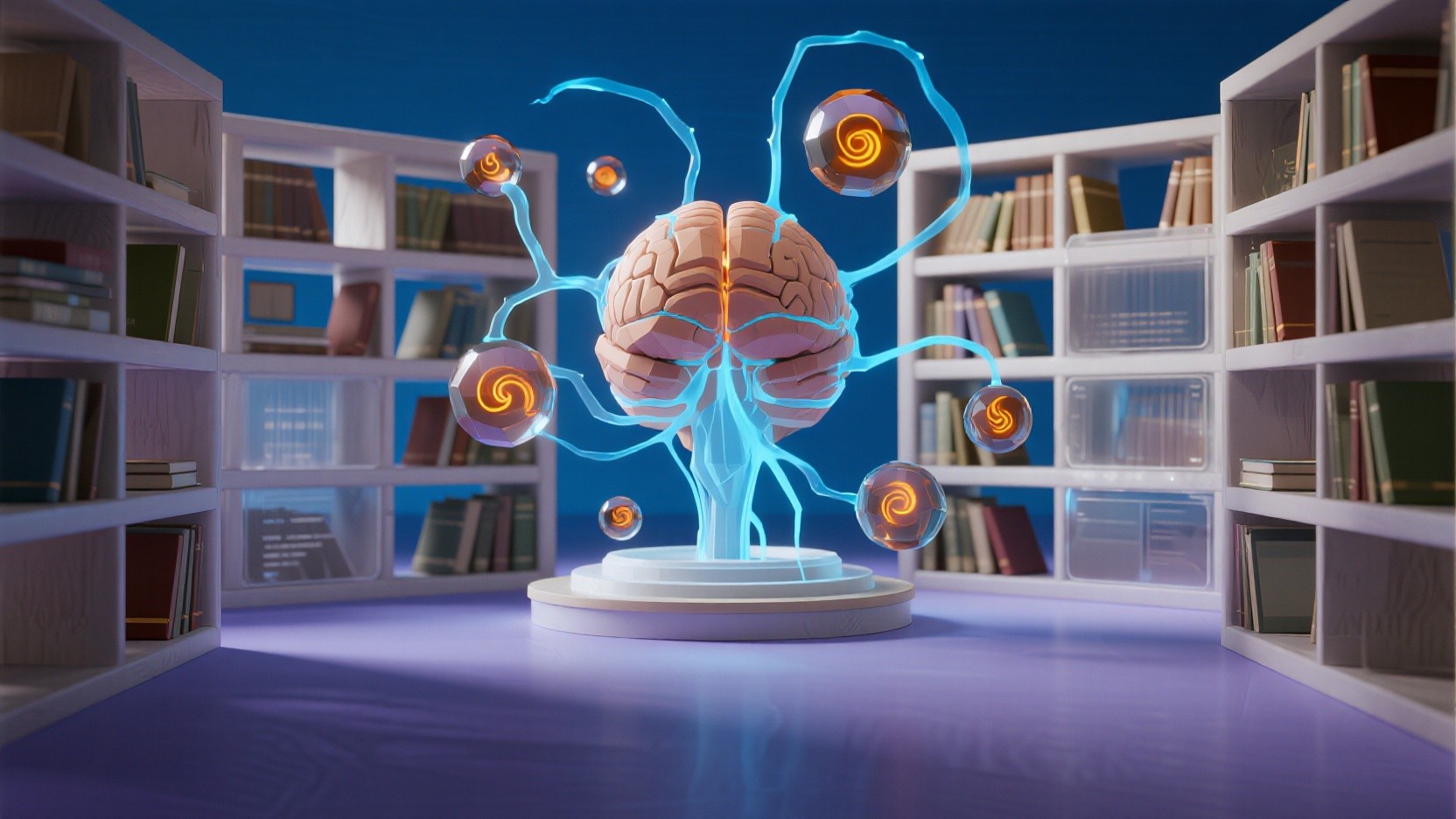 Free Mind Meets Knowledge Image - Brain, Library, Knowledge | Download ...