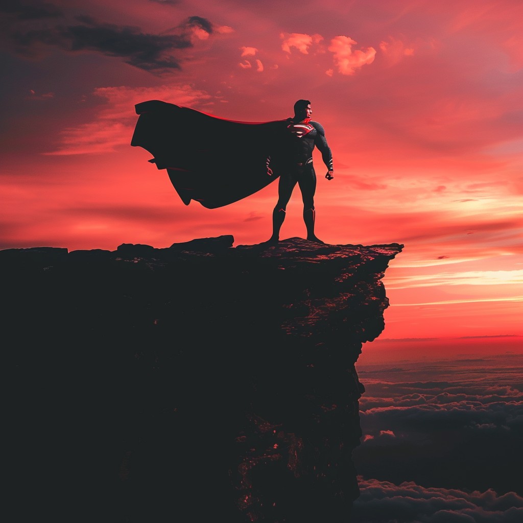 Free Heroic Silhouette Posing Image - Hero, Silhouette, Sunset ...