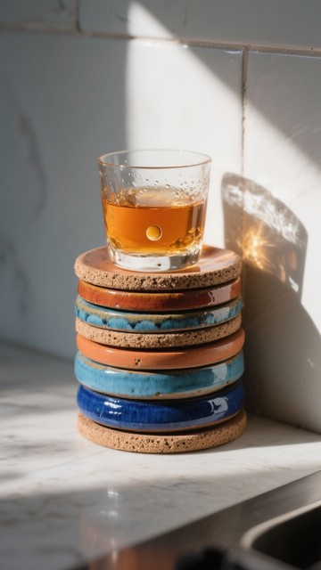 Stacking Coasters Free Stacked Colorful Coasters Photo - Whiskey, Ceramic, Coasters ...