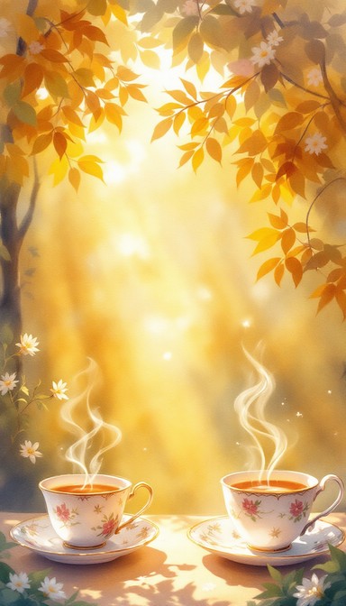 Two Autumn Tea Posts Free Autumn Tea Magic Image - Autumn, Tea, Watercolor | Download at ...