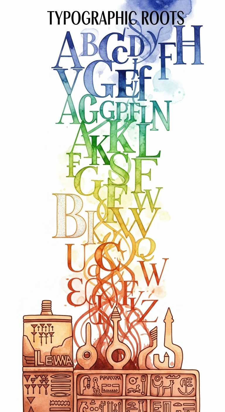 Free Letters Through Time Image - Typography, Watercolor, Letters ...