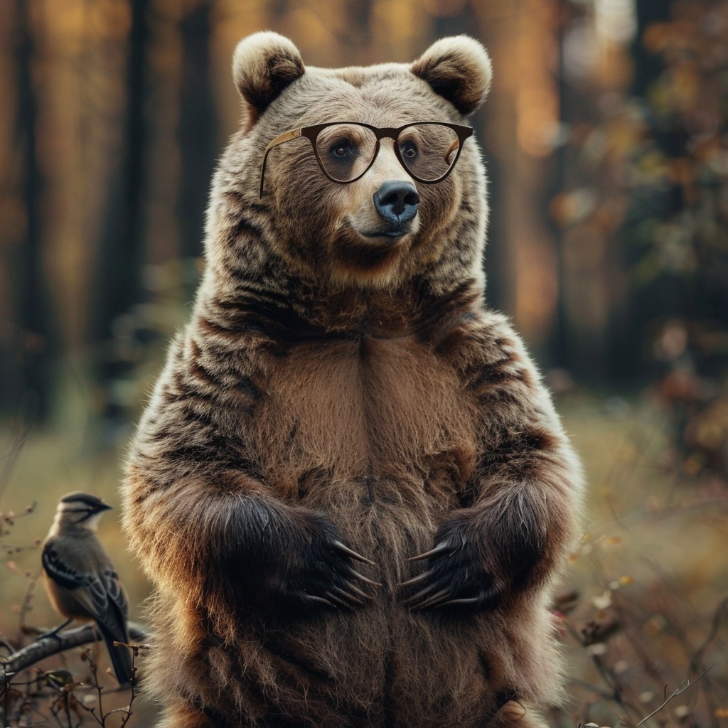Free Bear Wearing Glasses Image - Bear, Glasses, Forest | Download at ...