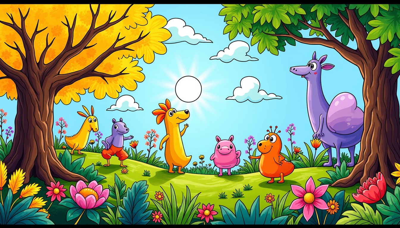 Free Magical Forest Creatures Image - Cartoon, Animals, Colorful ...