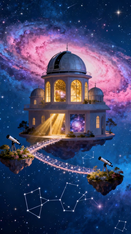 Pink Observatory Free Cosmic Crystal Observatory Image - Observatory, Crystalline ...