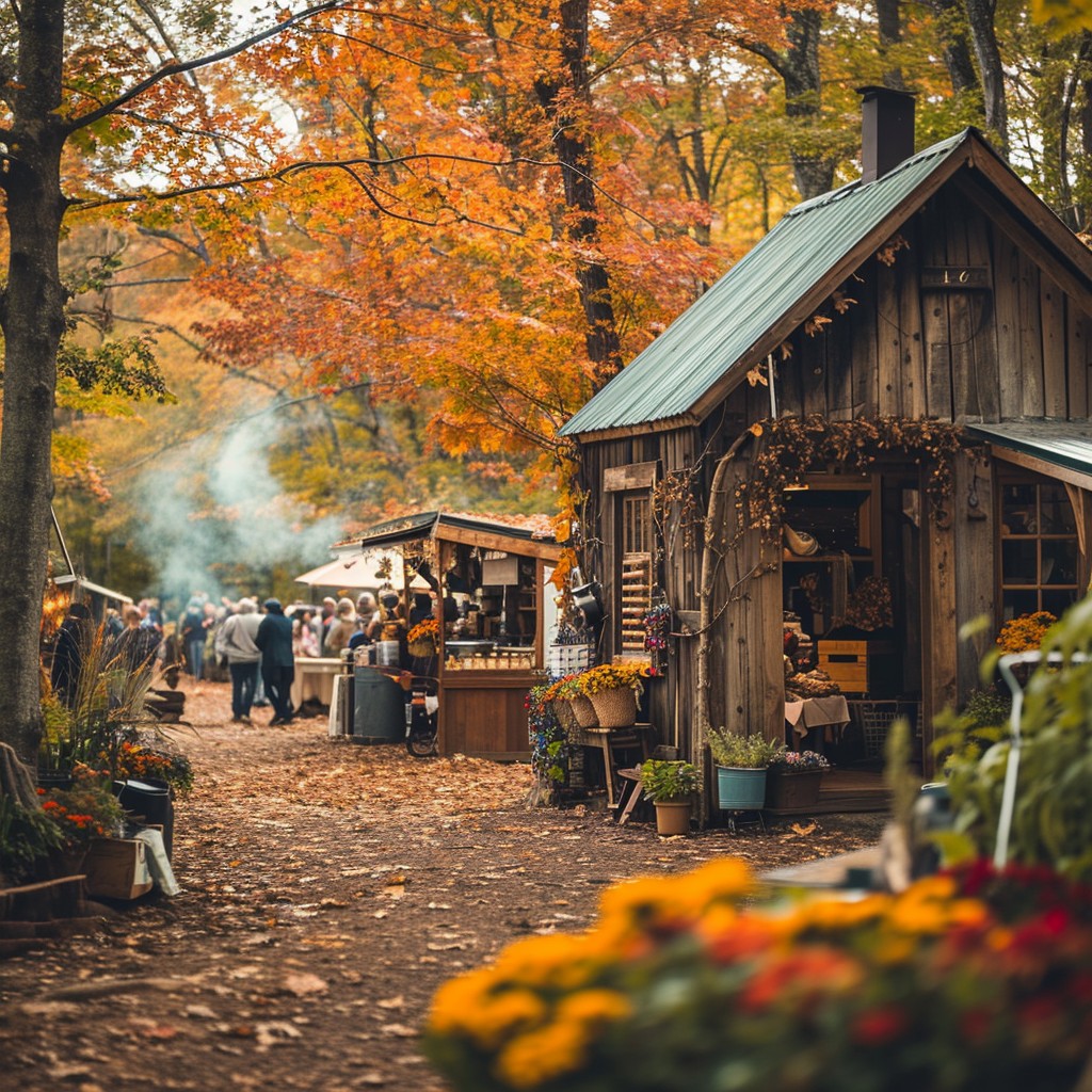 October Fall Market Free Autumn Market Bustle Image - Autumn, Market, Foliage | Download at ...