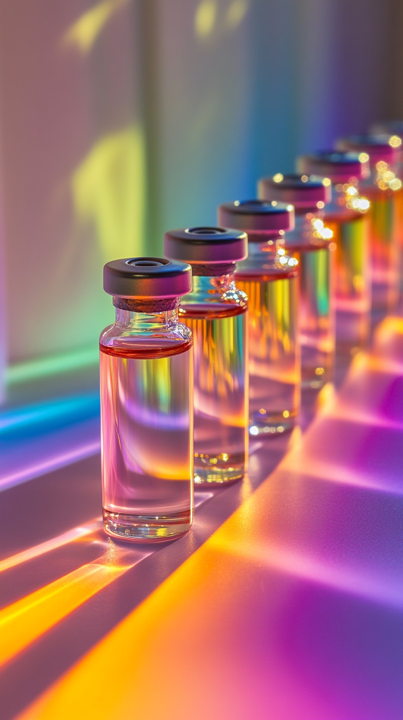 Sample Vials Colorfull Free Colorful vial lineup Image - Vials, Colorful, Laboratory ...