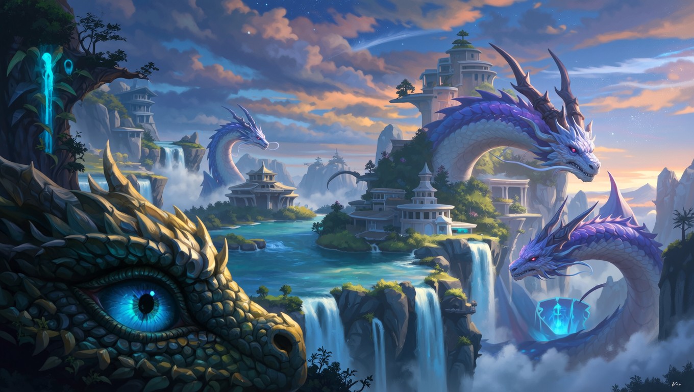 Free Mystical Dragon World Image - Dragon, Fantasy, Surreal | Download ...