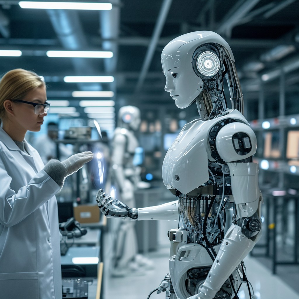 Free Robot Human Interaction Image - Robot, Scientist, Laboratory ...