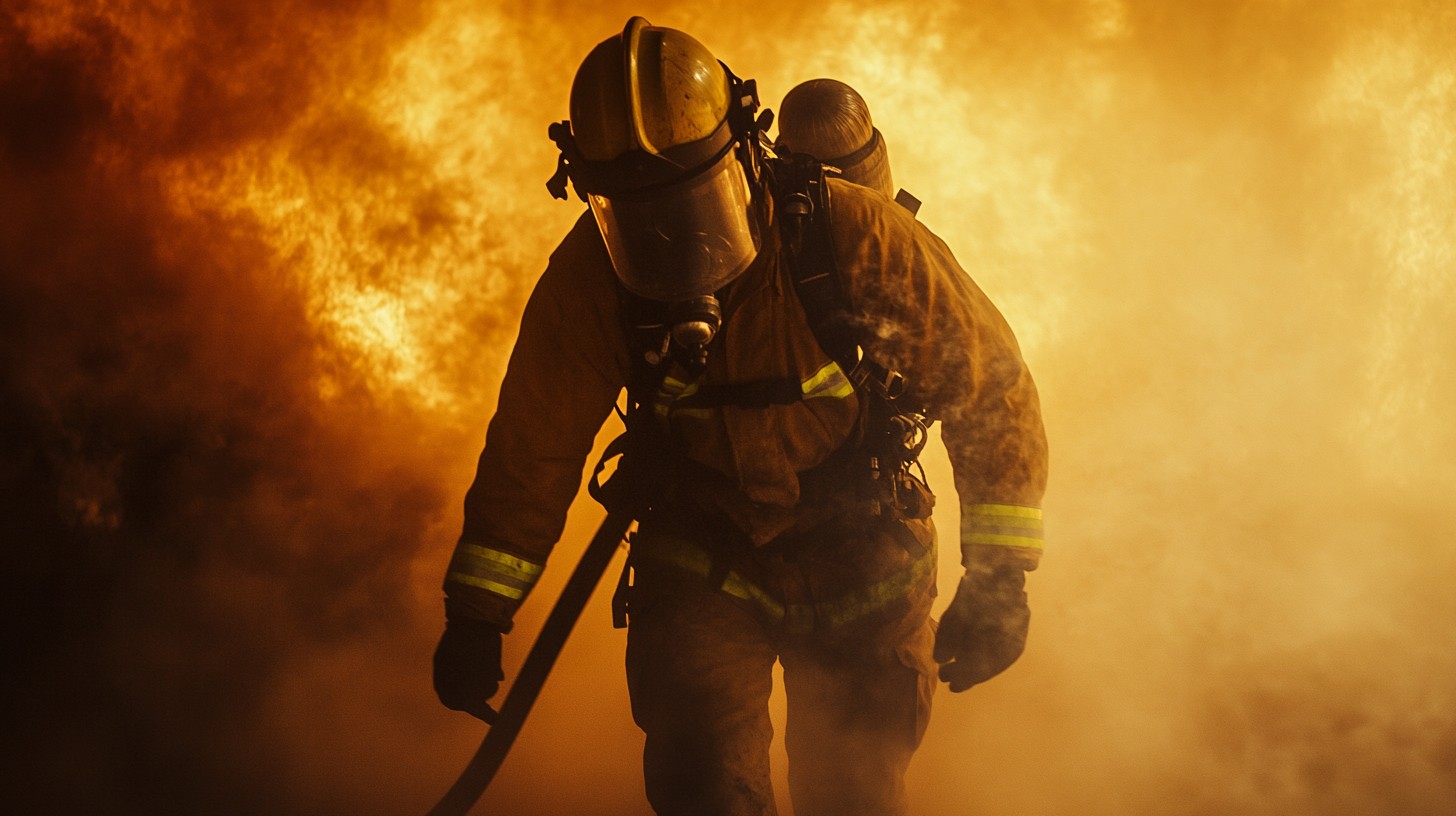 Free Firefighter in Action Image - Firefighter, Flames, Smoke ...