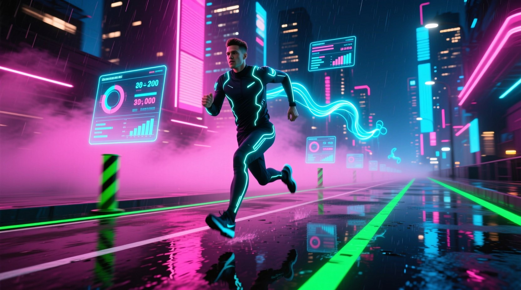 Free Neon Runner Sprint Image - Cyberpunk, Neon, Runner | Download at ...