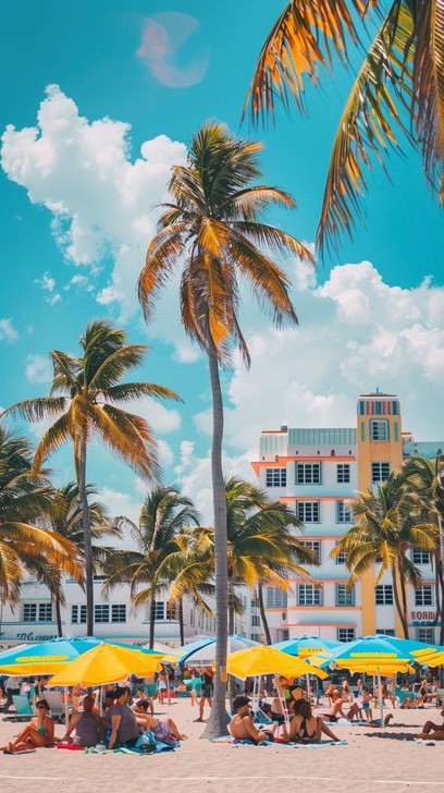 Free Sunny Beach Day Image - Beach, Tourists, Sun | Download at StockCake