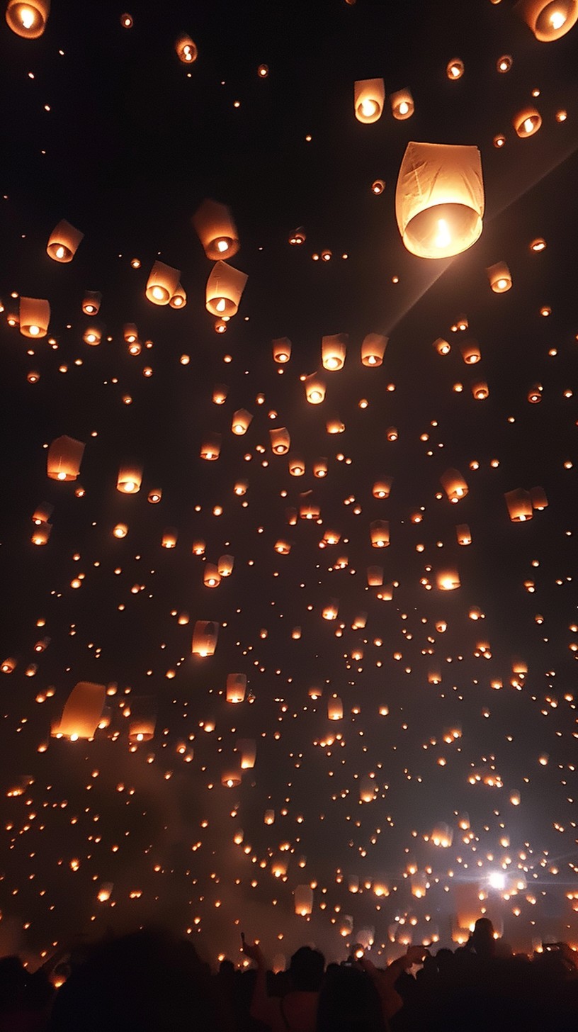 Free Lanterns light sky Photo - Lanterns, Festival, Night | Download at ...