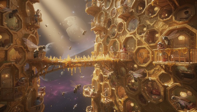 Extraordinary Civilization Free Golden Bee Civilization Image - Honeycomb, Bees, Humanoid ...
