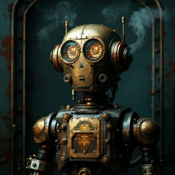 Free Steampunk Robot Portrait Image - Steampunk, Robot, Brass ...
