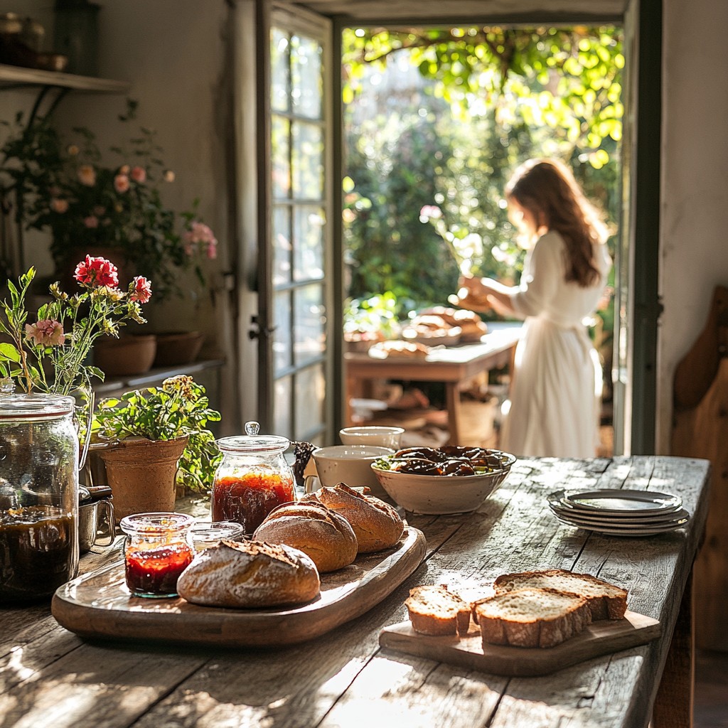 Free Rustic Breakfast Setup Image - Rustic, Breakfast, Sunlit ...
