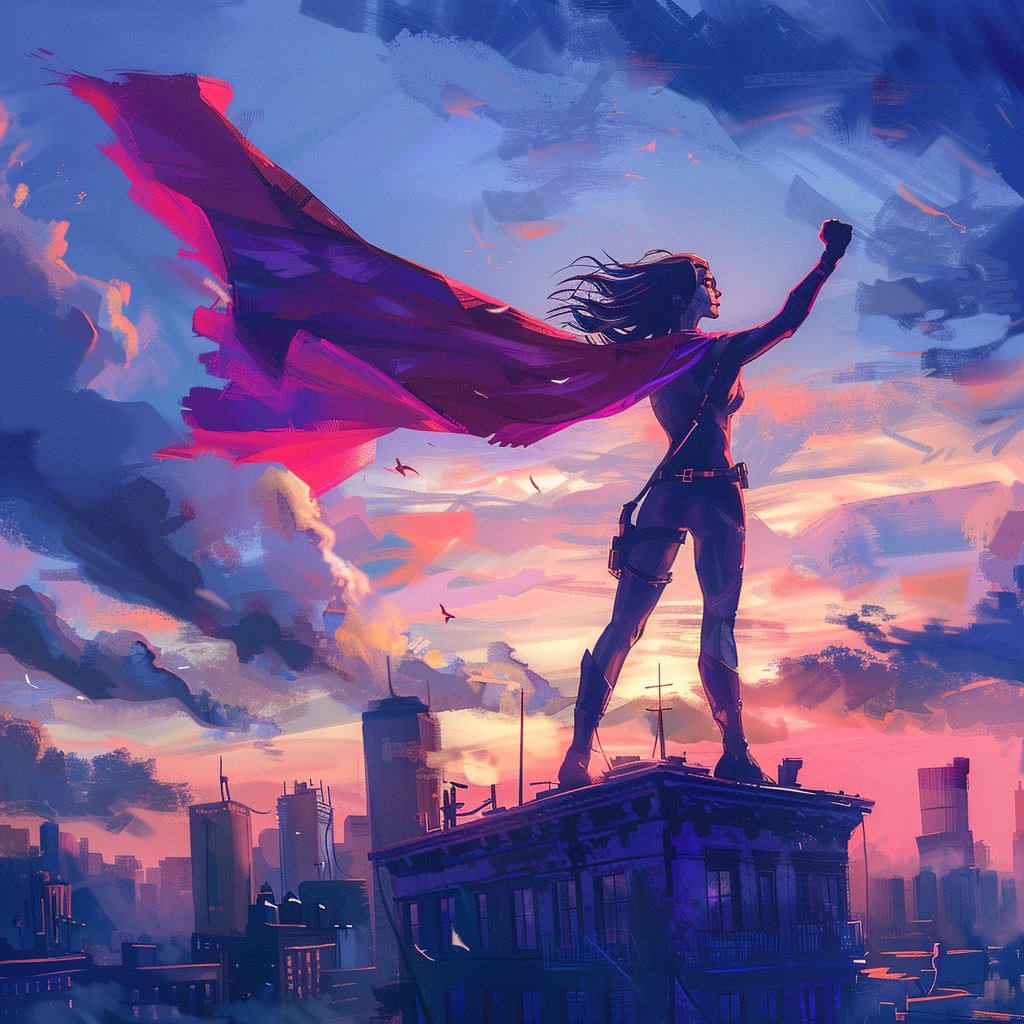 Free Heroic Sunset Pose Image - Heroic, Sunset, Cityscape | Download at ...