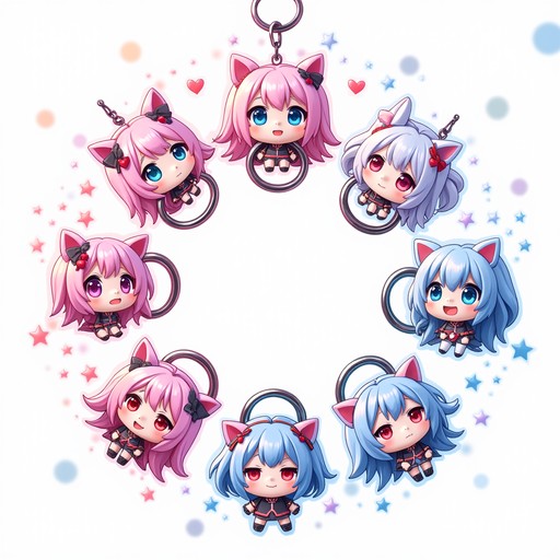 Free Kawaii Keychain Collection Image - Anime, Manga, Chibi | Download ...