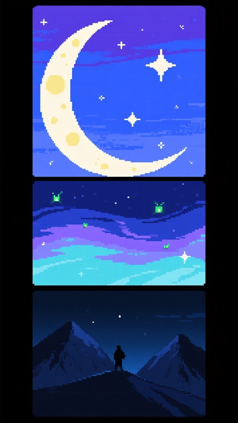 Free Cosmic Pixel Journey Image | Download at StockCake