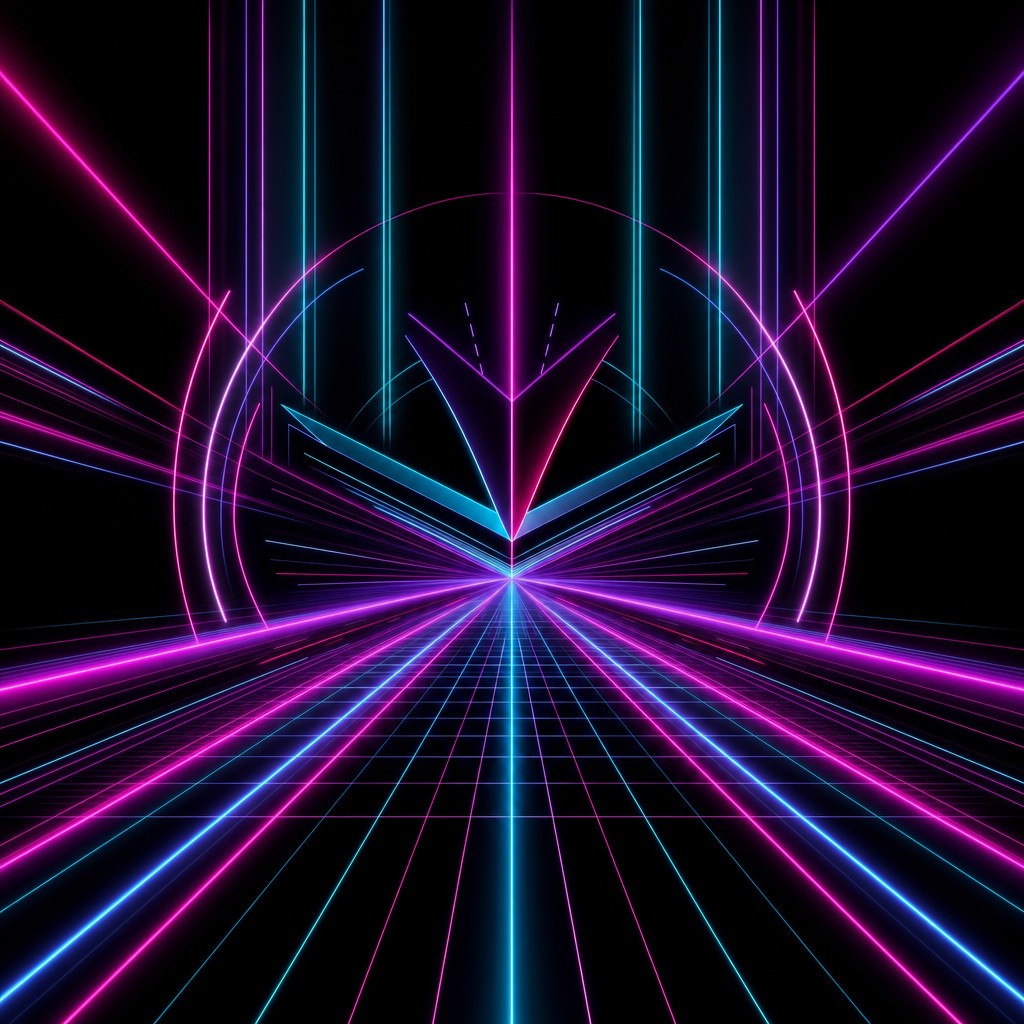 Download Neon Light Tunnel Image - Neon, Abstract, Cyan | StockCake