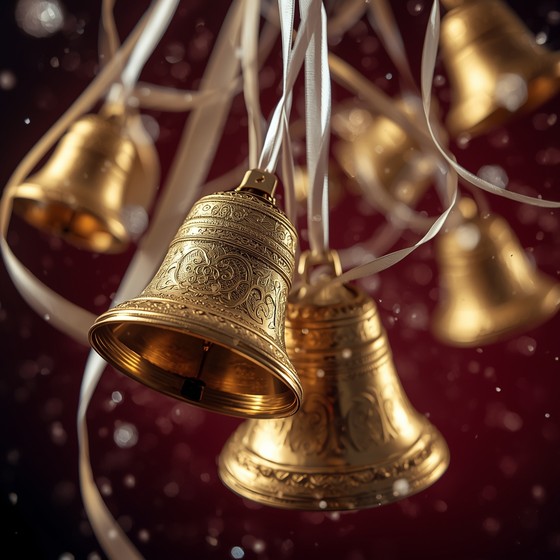 Real Bells With Ribbons Free Golden Holiday Bell Image - Christmas, Bell, Holiday | Download at ...