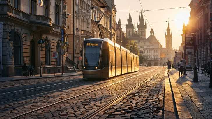 Free Sunrise Tram Ride Image - Sunrise, Tram, City | Download at StockCake