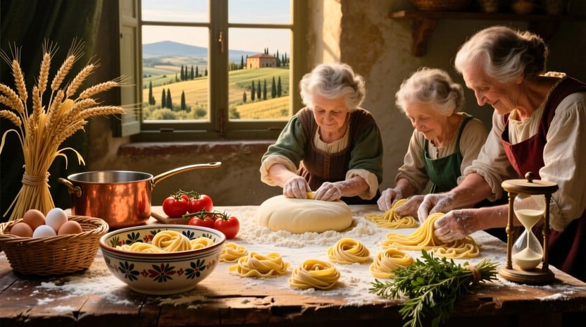 Illustration of Crafting Fresh Pasta Using Egg Substitute Options