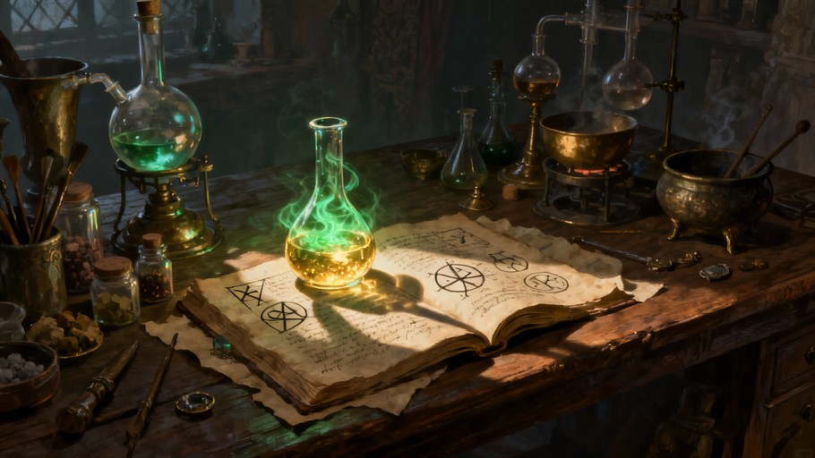 Free Magical Alchemy Workshop Image - Alchemy, Magic, Potion | Download ...