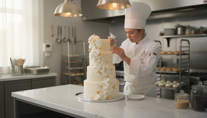 Free Elaborate Cake Creation Image - Cake, Decorating, Kitchen ...