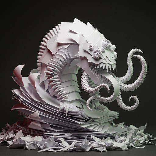 Layered Monster Free Paper Monster Sculpture Image - Paper, Sculpture, Monster ...