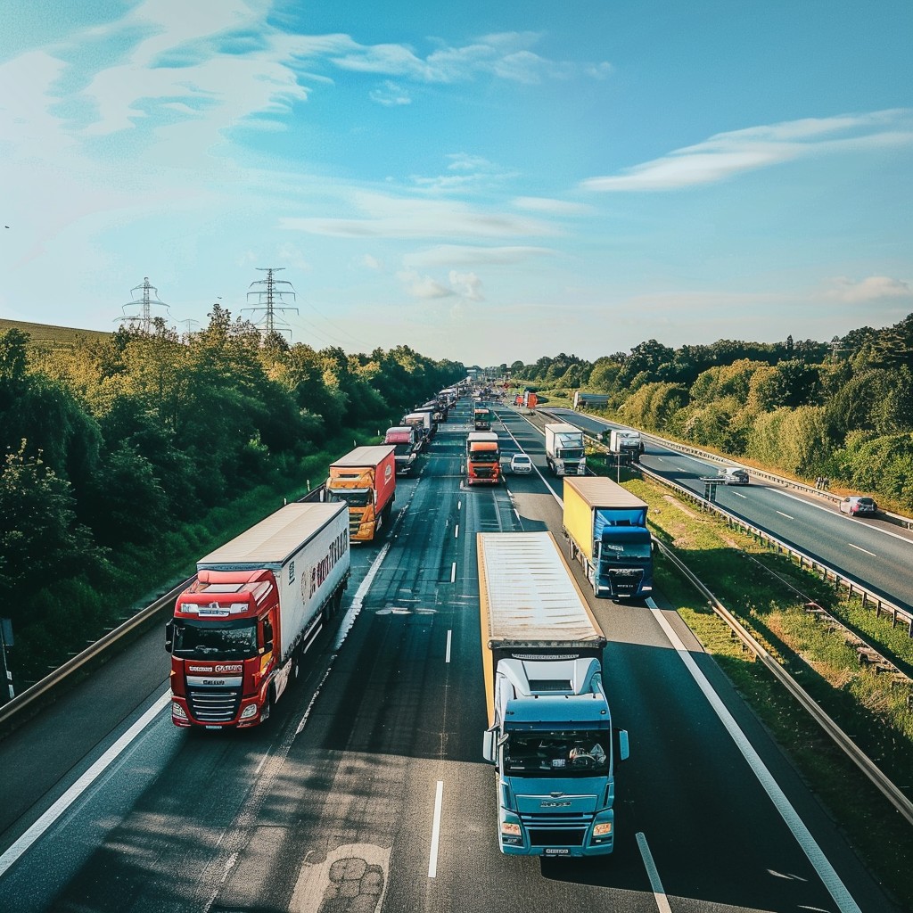 Free Highway Traffic Flow Image - Highway, Traffic, Trucks | Download ...