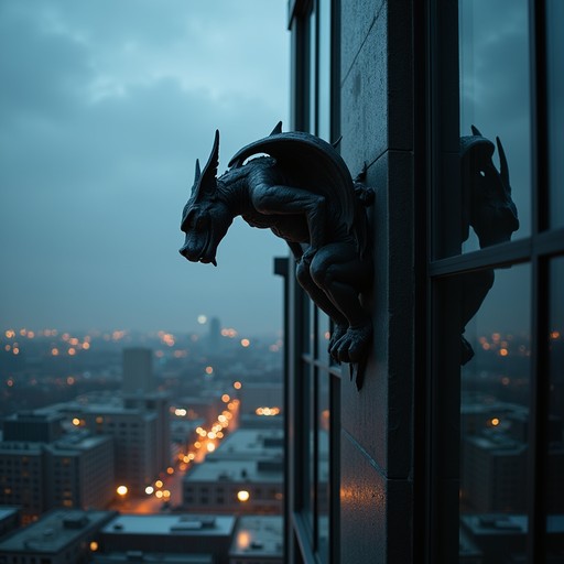 Grotesque Rain Free Guardian Over City Image - Gargoyle, Urban, Contemporary ...