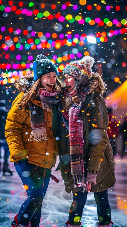 Free Joyful Winter Fun Image - Winter, Joy, Women | Download at StockCake