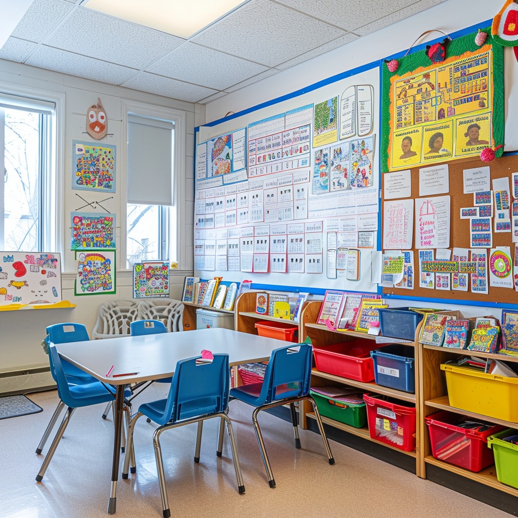 Download Colorful Classroom Interior Image - Classroom, Education ...