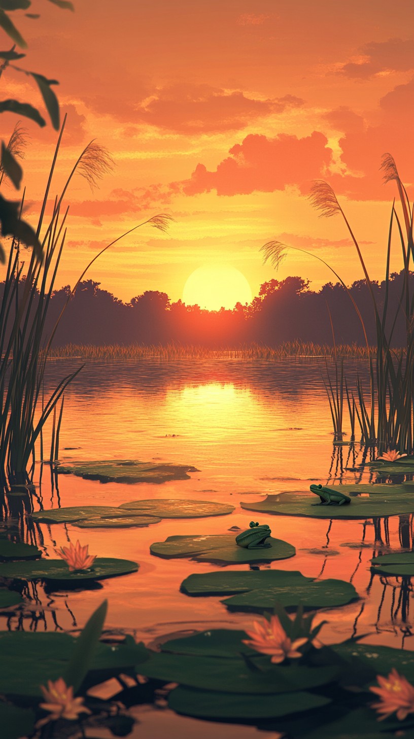 Free Sunset lake view Image - Sunset, Lake, Water | Download at StockCake