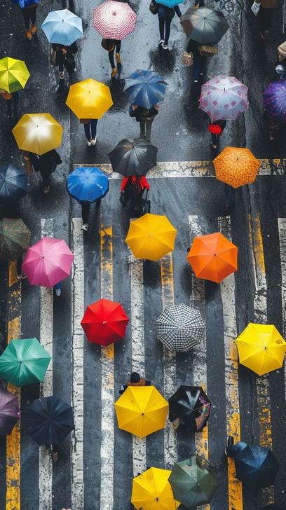 Free Rainy Urban Scene Image - Rain, Umbrellas, City | Download at ...