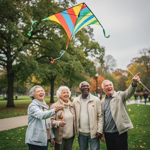 Free Joyful Kite Flying Image - Elderly, Couple, Kite | Download at ...