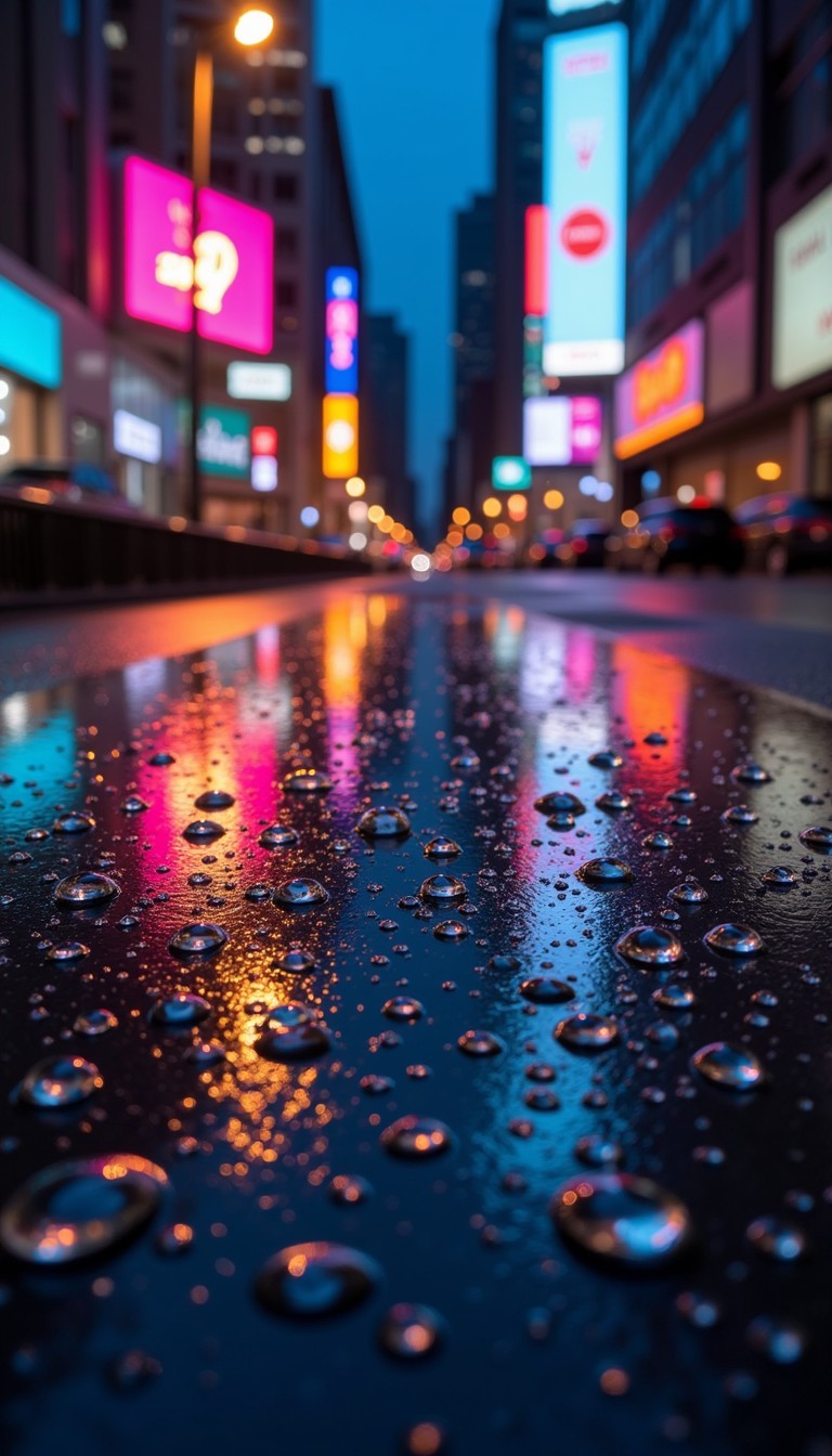 Free Neon Rainy Streets Image - Reflection, Urban, Night | Download at ...