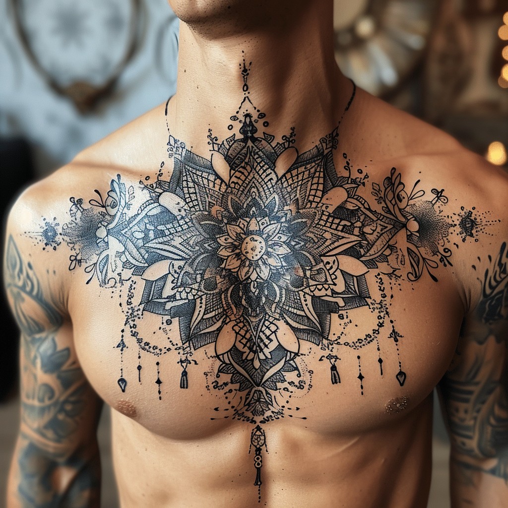 Free Intricate Chest Tattoo Image - Tattoo, Chest, Ink | Download at ...