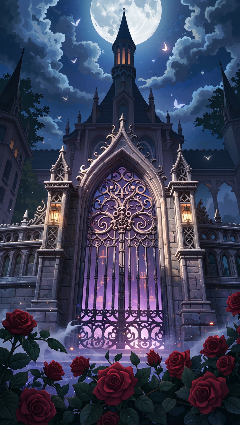 Free Gothic Moonlight Gateway Image - Gothic, Gate, Portal | Download ...