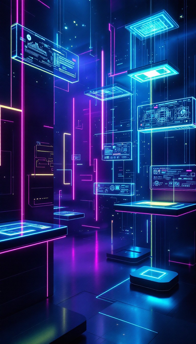 Free Neon Control Room Image - Cyberpunk, Hologram, Neon | Download at ...